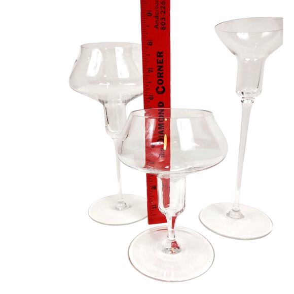 3 Riedel Tyrol Crystal Graduated Candlestick Holders Made In Austria - Mint - Picture 3 of 11